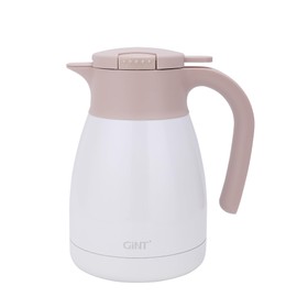 GiNT 1L / 34Oz Thermal Coffee Carafe, Insulated Stainless Steel Coffee Carafes for Keeping Hot/Double Walled Vacuum Thermal Carafe (White)