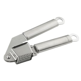Fackelmann Premium Garlic Press, Garlic & Ginger Crusher & Mincer, Easy Clean Removable Press, Stainless Steel, 18.5x6.5x6cm, Silver