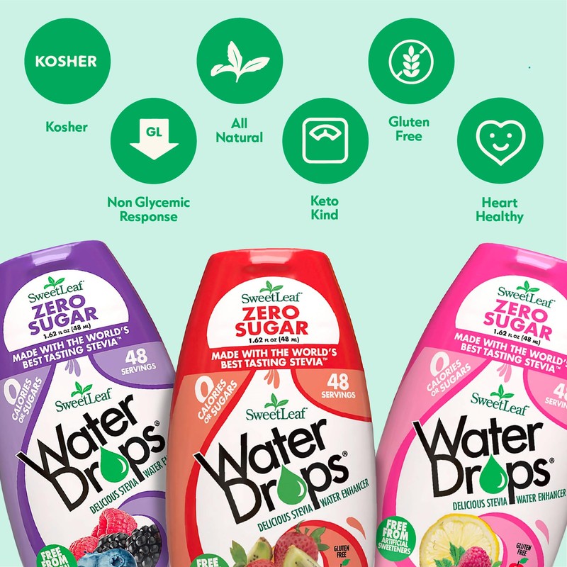 SweetLeaf Water Flavoring Drops- Stevia Water Enhancer, Sugar Free, Zero