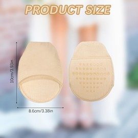 Bliceon Toe Socks for Women, 4 Pairs Women'S Ball of Foot Cushioning Socks With Non-Slip Forefoot Padding With Foam Cushioning and Padded No-Show Toe Cover, Suitable for All Types of Shoes,Skin Colour