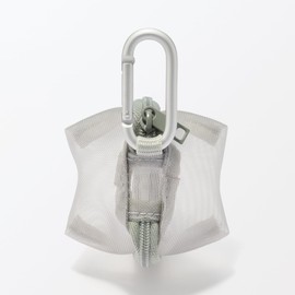 Muji 84475559 Nylon Mesh Compact Pouch, Gray, Approx. 2.8 x 2.4 inches (7 x 6 cm)