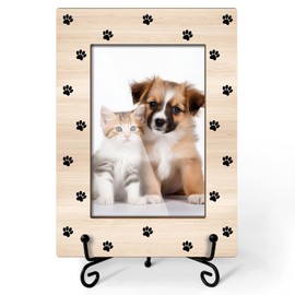 CIAEXRN Pet Picture Frame, Wooden Photo Frame 4x6, Puppy Dog Lovers Gifts Pet Memorial Gifts for Woman, Tabletop Display Home Decorations -33