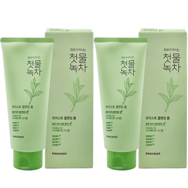 Kwalilnara First Water Green Tea Moist Cleansing Foam x 2