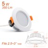 2.5 inch Dimmable LED Recessed Lighting, 5W Retrofit Downlight, 3000K