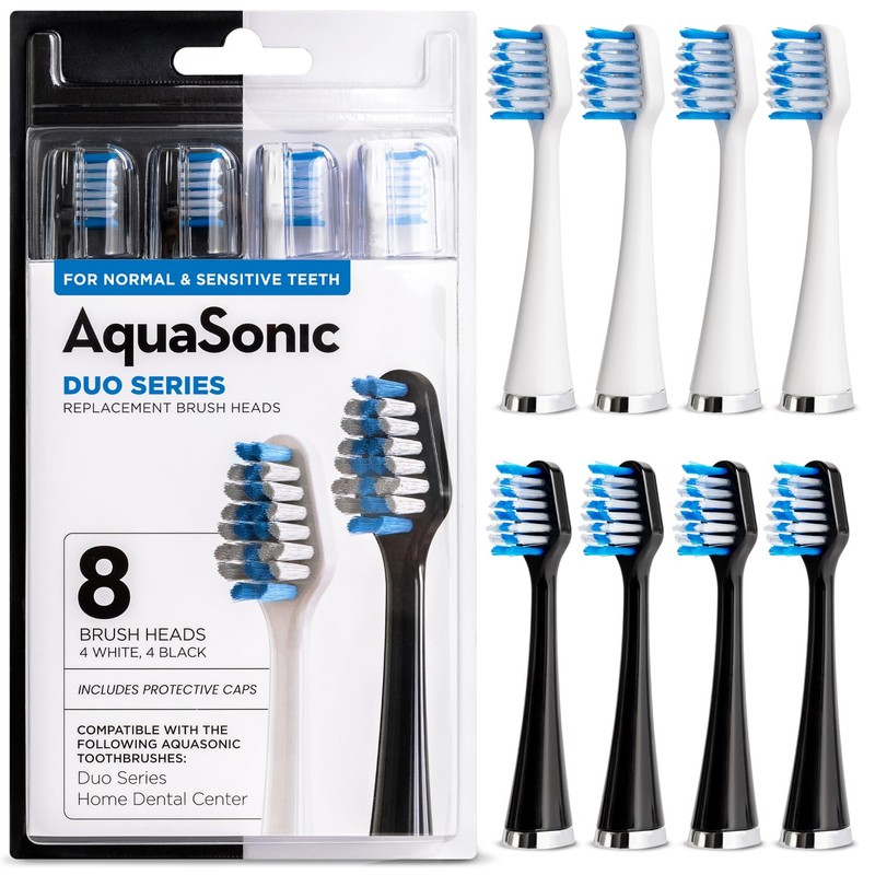 AquaSonic Genuine Duo Series Replacement Brush Heads | for Normal