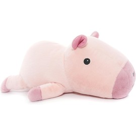 Kawaii Plush Pink Capybara Pillow – Soft Cuddly Stuffed Animal, 18.9 Inch