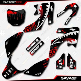 Factory EFX Black & Red Camo Savage Racing Graphics kit Fits 13-25 Honda Crf50 CRF 50 Decal