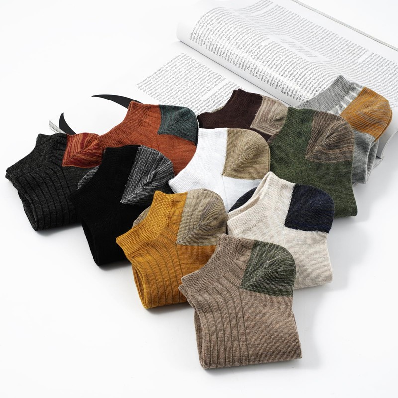 Yazon Men's Socks, Spring, Autumn, Winter, Colorful Socks, 10 Pair