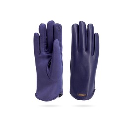 QUEEN HELENA Warm Elegant Winter Gloves for Women G22-4, blue