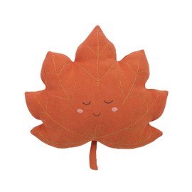 MON AMI Maple Leaf Accent Decor Plush Pillow – 16”, Huggable Leaf Shaped Pillow, Decorative Cushion for Child’s Bed or Couch, Hook for Wall Hanging