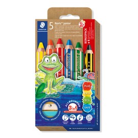 Staedtler Noris Junior 140 Colouring Pencils 3 in 1 - Set of 6 Colouring Pencils