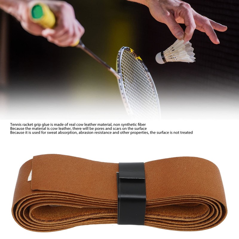 Badminton Racket Leather Grip, Tennis Racket Grip Overgrip Band, Replacement