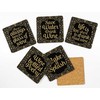 Inkdotpot Set of 6 Drink Coasters Easy Clean 4-inch Square