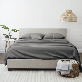 Linen Market ienjoy Home Hotel Collection Luxury Soft Brushed Bed Sheet Set, Hypoallergenic, Deep Pocket, Queen, Gray (BLL-4PC-QUEEN-GRAY)