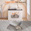 MAHANCRIS Cat Litter Box Enclosure, Hidden Litter Box Furniture with
