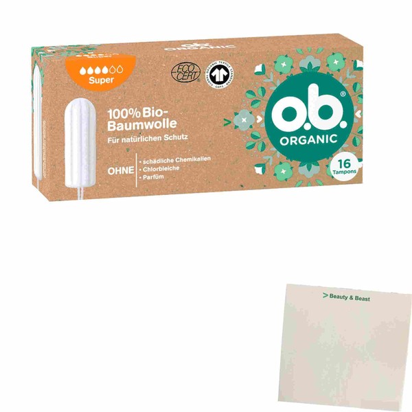 OB Tampon Organic Bio Super (Pack of 16) + usy
