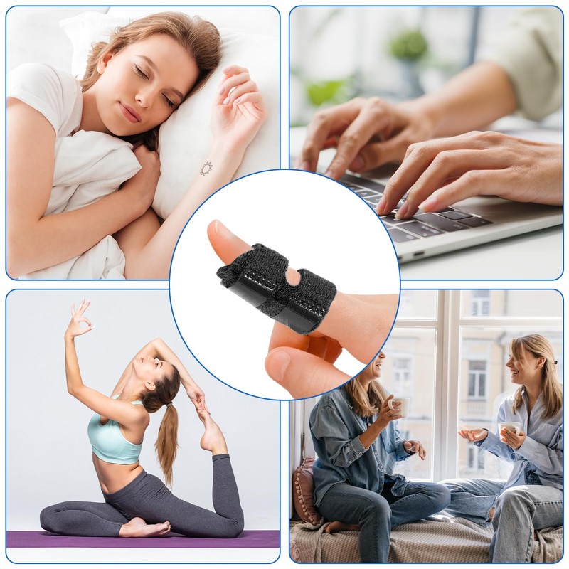 Trigger Thumb Splints, Finger Splint for Broken/Straightening/Arthritis, Breathable Thumb Brace