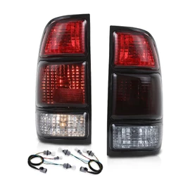 DOTCOM Tail Lights Assembly Pair Fit For Toyota Tundra 2-Door Regular Cab 2000-2004 Rear Lamps,Not Fit Crew Cab or Double Cab,Not Fit Models w/Stepside Beds TO2800129 TO2801129 Smoke Lens
