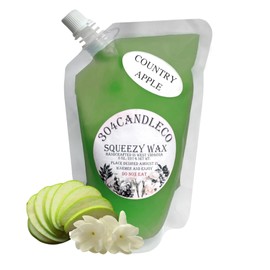 304CandleCo Large 8oz Squeeze Wax Melt Candle - 50 SCENTS - Country Apple - Highly Fragrant & Hand-Crafted - Easy Mix & Match - American Made - Perfect for Wax Warmers