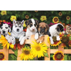 Buffalo Games - The Gangs All Here - 300 Piece Jigsaw Puzzle For Adults -Challenging Puzzle Perfect for Game Nights - Finished Size is 21.25 x 15.00