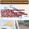 2PCS M12 SUS304 Stainless Steel Hook and Hook Turnbuckles,1/2"C C