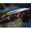 Blue Storm Lure, Sea Bass Lure, Fliramé, Floating Minnow, 110MD,