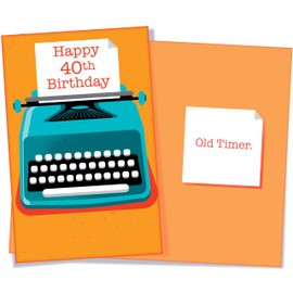 Chuck's Card-O-Rama - 40th Birthday Card - MADE IN USA - (Funny), Perfect Size: Opens to a generous 10″×7.75″ - Packaged in Extra Sturdy Mailer - 11511