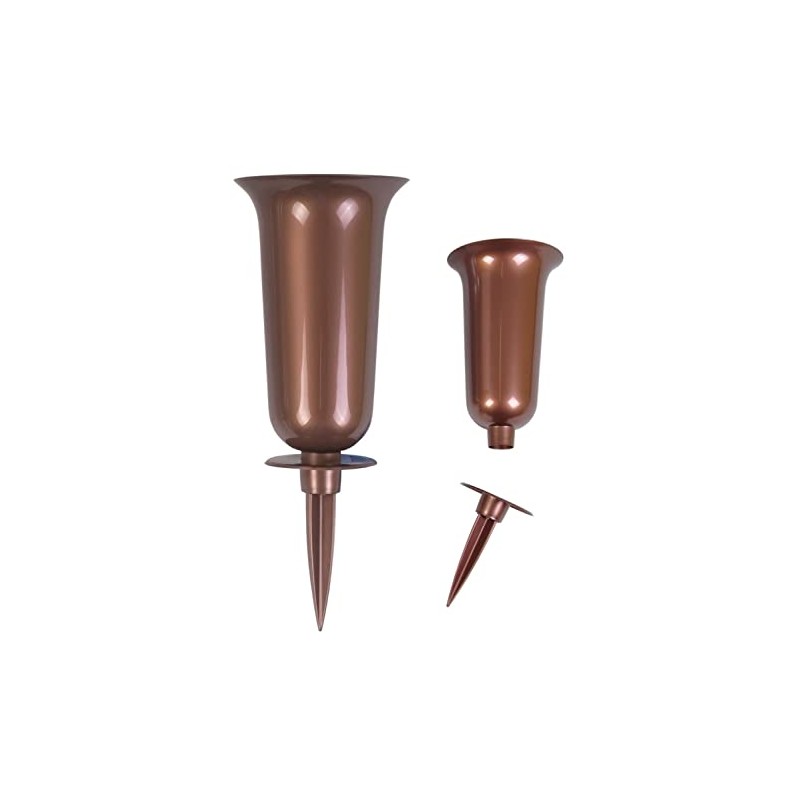 BURI Grave Vase Copper Cemetery Vase Grave Decoration Grave Decoration