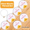 6 Pcs Elastic String for Bracelets Making, Clear Elastic Thread