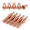 Eacam SL60-100 Torch Consumables, 100A Copper Electrode&Nozzle Tips Set, 10pcs