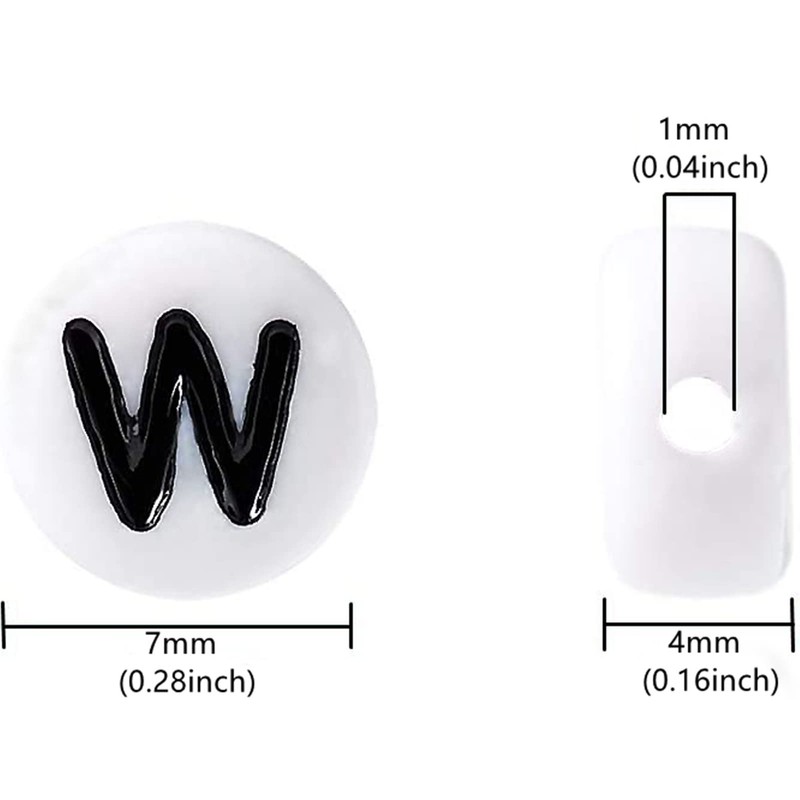 Bxwoum 100PCS Letter Beads Acrylic Alphabet Beads for Jewelry Making