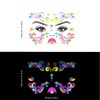 8 Sheets Face Tattoo Sticker luminous with glitter Temporary Transfer