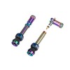 Granite Juicy Nipple Valve Caps and 44mm Colour Coordinated Presta