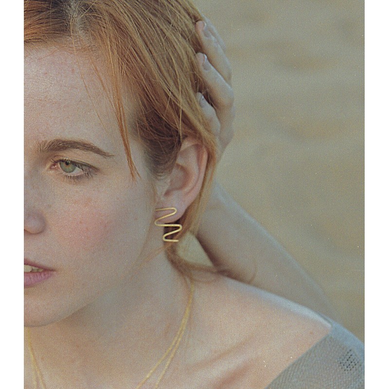 Minimalist 18K Gold Plated Earrings, Velgoldet