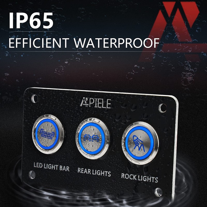 APIELE Led Light Bar Push Button Switch ON Off SPST