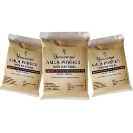 Yauvanya Pure Amla (Indian Gooseberry) Powder for Hair 3 x 100 gms
