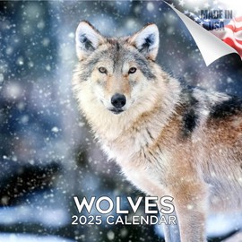 Mega WOLVES Wall Calendar 2025 Animal WOLF Lover Gift