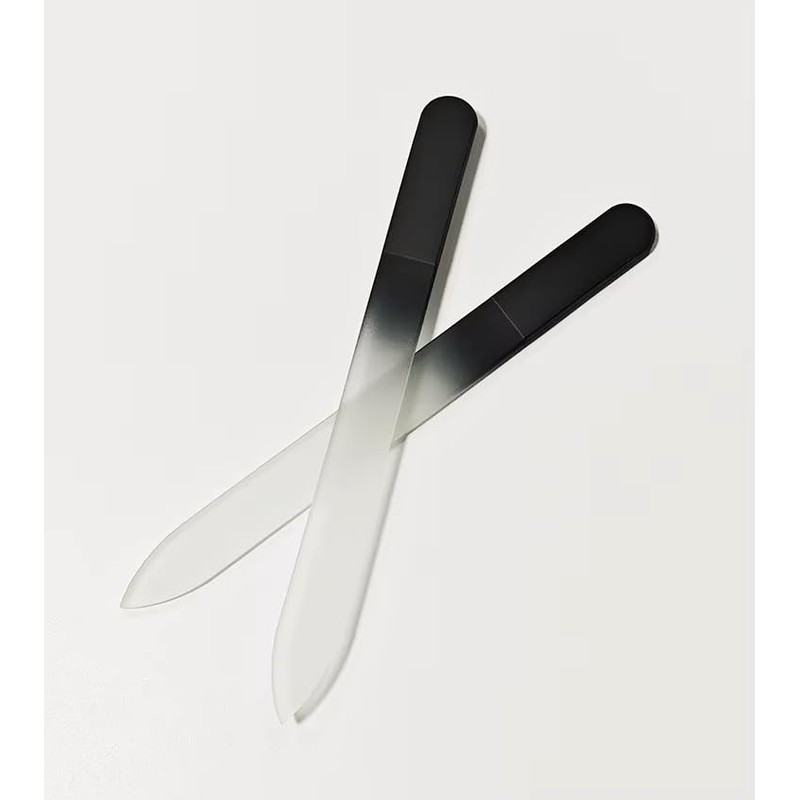 Professional Glass Nail File Set, 3-Piece Crystal Files with Case,