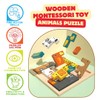 ONAu. 16Pcs Montessori Wooden Puzzle Brain Teasers Toy Set Creative