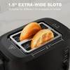 Compact Toaster 2 Slice with 1.5" Extra Wide Slots, Built-in