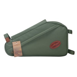 TOURBON Waterproof Canvas Cycling Bicycle Bike Front Tube Frame Pouch Triangle Bag - Green