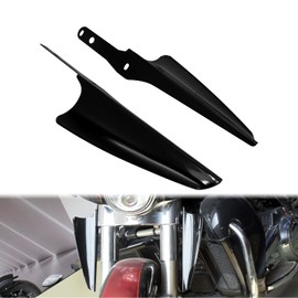 Front Fork Mount Wind Deflectors Fit for Harley Road King Street Glide Electra Glide FLHT FLHR FLHX 1995-2023 (Color:Black)