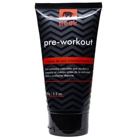 peek Pre Workout Crema Corporal de Calentamiento Deportivo, previo a Entrenamientos o Cualquier Actividad física. Calienta músculos y articulaciones, previene Lesiones y molestias. | Tubo depresible de 150 g