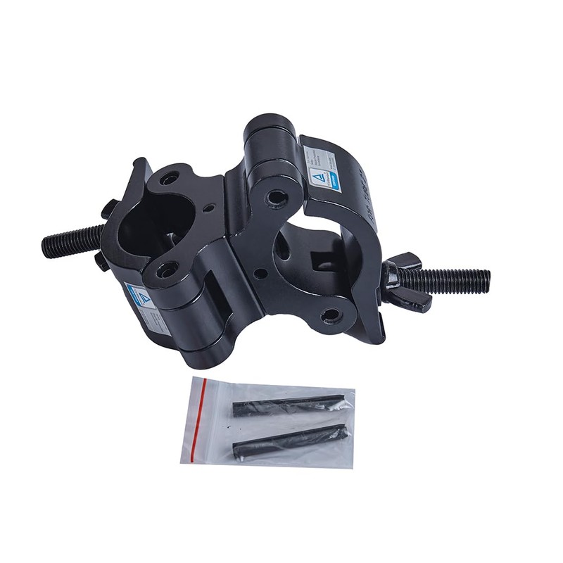 Sarknoah.Black Aluminum Pro Swivel Dual Coupler Clamp.Fits 2″ Tube 1100LB