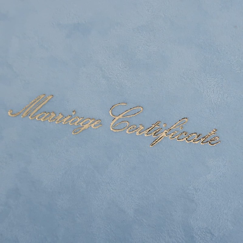 Kyoto Maltaya Marriage Certificate, Church Certificate, Suede Type, Light Blue,