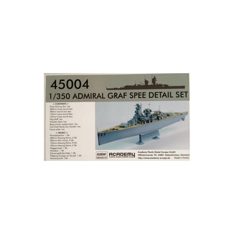 1:350 ADIMIRAL GRAF SPEE Detail Set Academy 45004