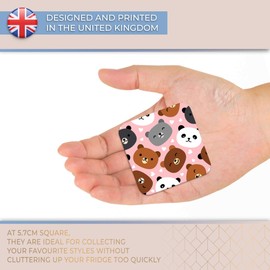 Destination Vinyl ltd Fridge Magnet - Cute Bear Pattern Panda Brown Bears for Office, Cabinet and Whiteboard, Magnetic Stickers, 44757