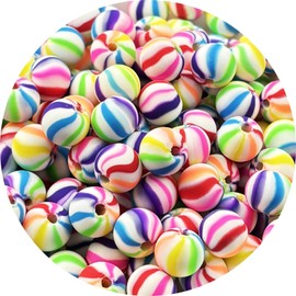 Pinhoollgo 150pcs 8mm Polymer Clay Beads Round Spacer Beads Heishi Vinyl Beads for Making Bracelet Necklace Earring Accessories DIY Handmade Craft(Rainbow)