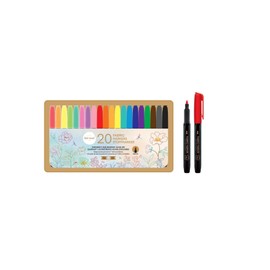 Art+soul Fabric Markers, 20 Colors, Fine Tip, Permanent Quick-Dry, Fade-Resistant for T-Shirts and Textiles