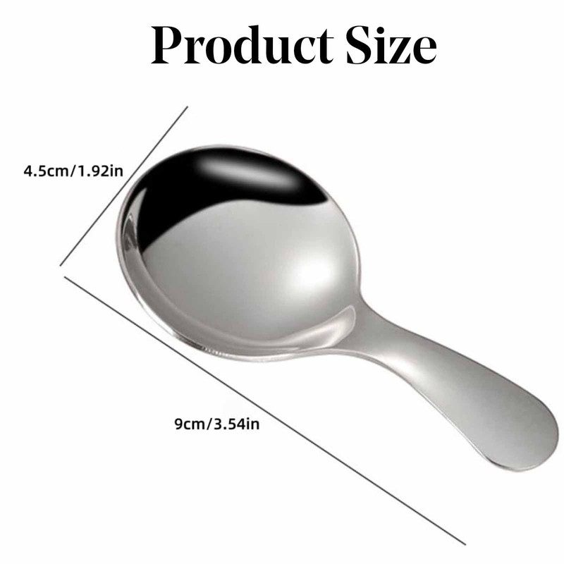 3 Pcs Stainless Steel Mini Spoons - Short Handle for